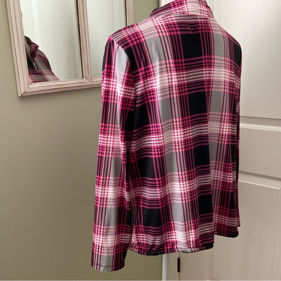 MYSTYLE, PLAID, FUCHSIA, WHITE, BLACK, SIZE XL - Picture 5 of 12